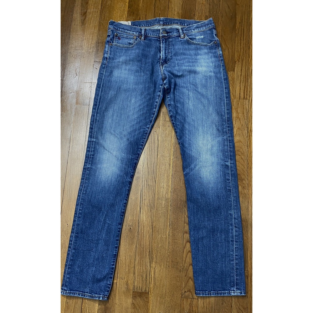 Polo Ralph Lauren Men's Jeans Sullivan Slim 34x33.5 Distressing Rugged Preppy